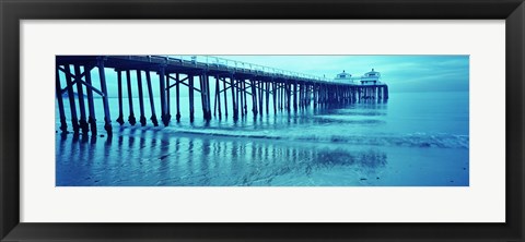 Framed Pier at sunset, Malibu Pier, Malibu, Los Angeles County, California, USA Print