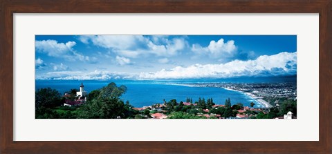 Framed City at the coast, Palos Verdes Peninsula, Palos Verdes, Los Angeles County, California, USA Print