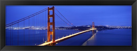 Framed Golden Gate Bridge at Dusk, San Francisco, California Print