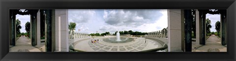 Framed 360 degree view of a war memorial, National World War II Memorial, Washington DC, USA Print