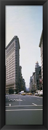 Framed Low angle view of an office building, Flatiron Building, New York City Print