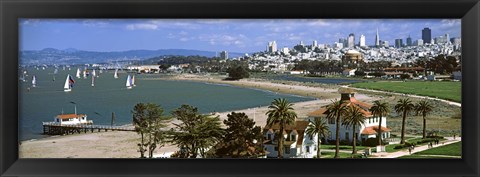 Framed Buildings in a park, Crissy Field, San Francisco, California Print