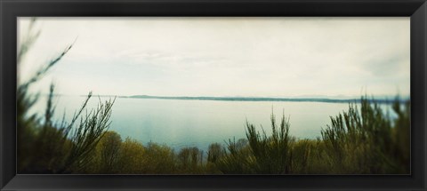 Framed Park along an inlet, Puget Sound, Discovery Park, Magnolia, Seattle, Washington State, USA Print