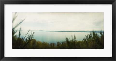 Framed Park along an inlet, Puget Sound, Discovery Park, Magnolia, Seattle, Washington State, USA Print