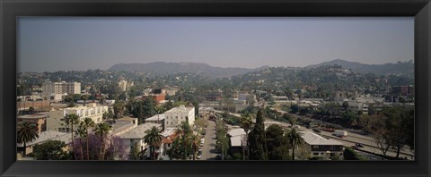 Framed Buildings in a city, Hollywood, City of Los Angeles, California, USA Print