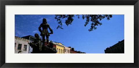 Framed Statues in front of buildings, French Market, French Quarter, New Orleans, Louisiana, USA Print