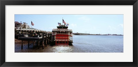 Framed Paddleboat Natchez in a river, Mississippi River, New Orleans, Louisiana, USA Print