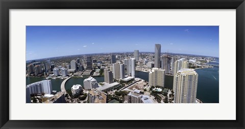 Framed Aerial View of Miami, Florida, 2008 Print