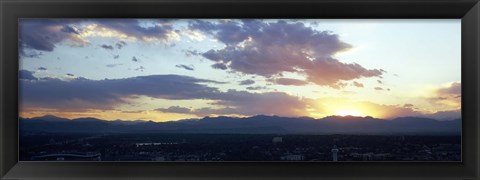 Framed City at the sunrise, Denver, Colorado, USA Print