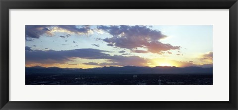 Framed City at the sunrise, Denver, Colorado, USA Print