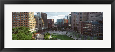 Framed Buildings in a city, Atlantic Avenue, Wharf District, Boston, Suffolk County, Massachusetts, USA Print