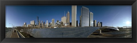 Framed 360 degree view of a city, Millennium Park, Jay Pritzker Pavilion, Lake Shore Drive, Chicago, Cook County, Illinois, USA Print