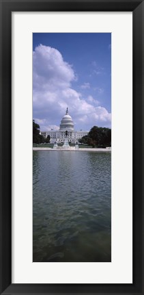 Framed Reflecting pool with a government building in the background, Capitol Building, Washington DC, USA Print