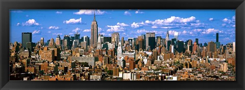 Framed Aerial view of a city, Midtown Manhattan, Manhattan, New York City Print