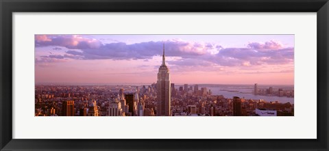 Framed Aerial view of Midtown Manhattan, New York City Print