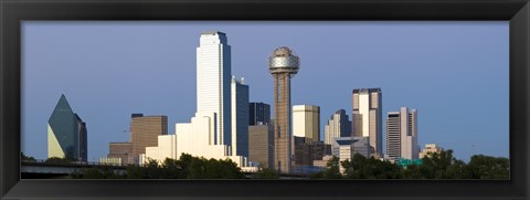 Framed Skyline View of Dallas, Texas Print