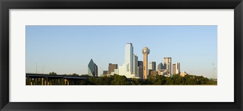 Framed Daytime View of the Dallas, Texas Skyline Print