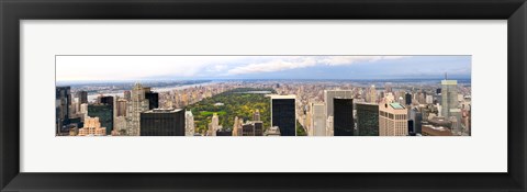 Framed Aerial view of a city, Central Park, Upper Manhattan, Manhattan, New York City, New York State, USA Print