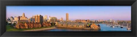 Framed High angle view of a city, Buffalo, New York State, USA Print