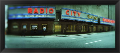 Framed Stage theater at the roadside, Radio City Music Hall, Rockefeller Center, Manhattan, New York City, New York State, USA Print