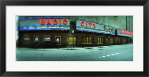 Framed Stage theater at the roadside, Radio City Music Hall, Rockefeller Center, Manhattan, New York City, New York State, USA Print