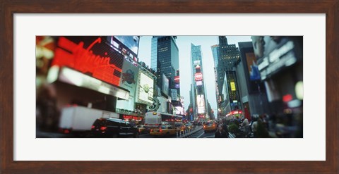 Framed Buildings lit up at dusk, Times Square, Manhattan, New York City, New York State, USA Print