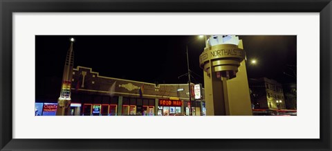 Framed Buildings in a city, Halsted Street, Boystown, Chicago, Illinois, USA Print