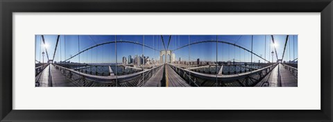 Framed 360 Degree View of the Brooklyn Bridge Print