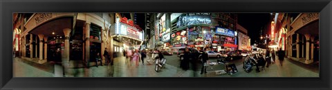 Framed 360 degree view of a city at dusk, Broadway, Manhattan, New York City, New York State, USA Print