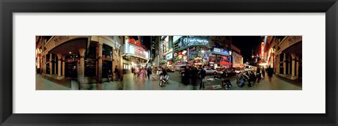 Framed 360 degree view of a city at dusk, Broadway, Manhattan, New York City, New York State, USA Print