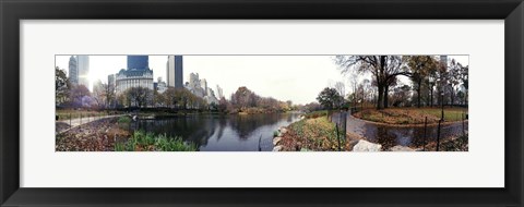 Framed Pond in a park, Central Park, Manhattan, New York City, New York State Print