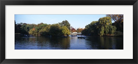 Framed Lake in a park, Central Park, Manhattan, New York City, New York State, USA Print