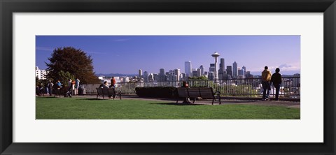 Framed View of Seattle from Queen Anne Hill, King County, Washington State, USA 2010 Print