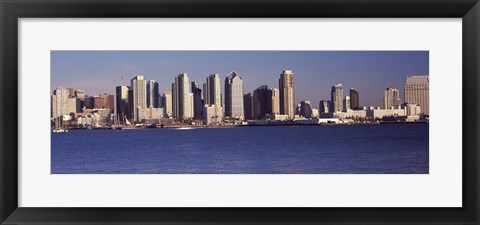 Framed San Diego skyline as Seen from the Water Print