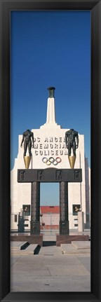 Framed Entrance of a stadium, Los Angeles Memorial Coliseum, Los Angeles, California, USA Print