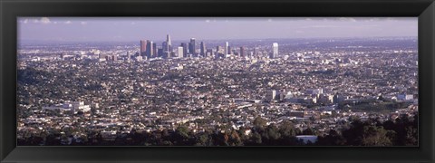 Framed Aerial View of Los Angeles from a Distance Print
