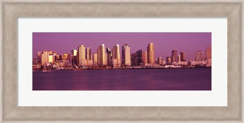 Framed Purple Sky in San Diego Print