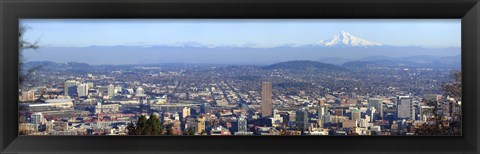 Framed Buildings in a city viewed from Pittock Mansion, Portland, Multnomah County, Oregon, USA 2010 Print
