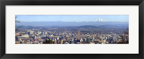 Framed Buildings in a city viewed from Pittock Mansion, Portland, Multnomah County, Oregon, USA 2010 Print