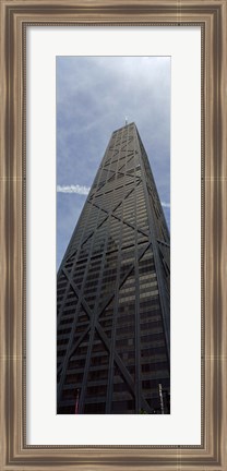 Framed Low angle view of a building, Hancock Building, Chicago, Cook County, Illinois, USA Print