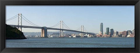 Framed Bay Bridge and Skyline, San Francisco Bay, San Francisco, California Print