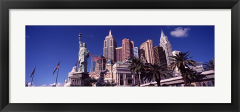 Framed Low angle view of a hotel, New York New York Hotel, Las Vegas, Nevada Print