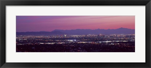 Framed Cityscape at sunset, Phoenix, Maricopa County, Arizona, USA 2010 Print