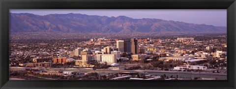 Framed Aerial View of Tucson, Arizona, USA 2010 Print