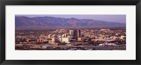 Framed Aerial View of Tucson, Arizona, USA 2010 Print