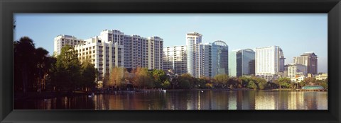 Framed Lake Eola Skyline, Orlando, Florida Print