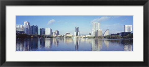 Framed Lake Eola Waterfront, Orlando, Florida Print