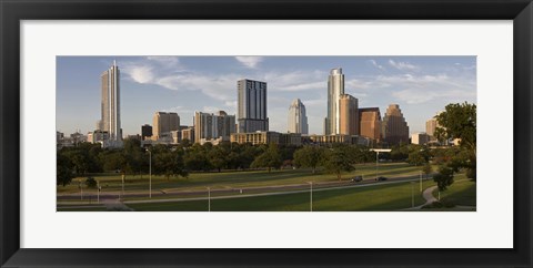 Framed Buildings in a city, Austin, Texas Print