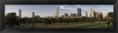 Framed Austin skyline, Travis County, Texas Print