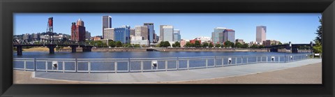 Framed Buildings at the waterfront, Vista Point, Portland, Multnomah County, Oregon, USA 2010 Print